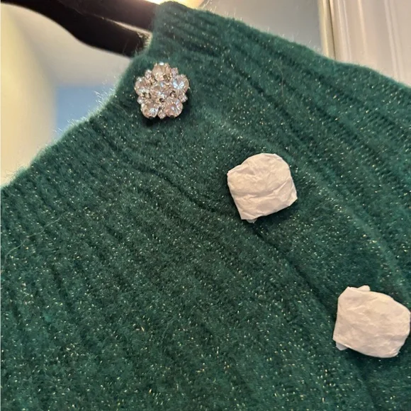 LOFT Green Dolman Sleeve Sweater Dress - Picture 3 of 3